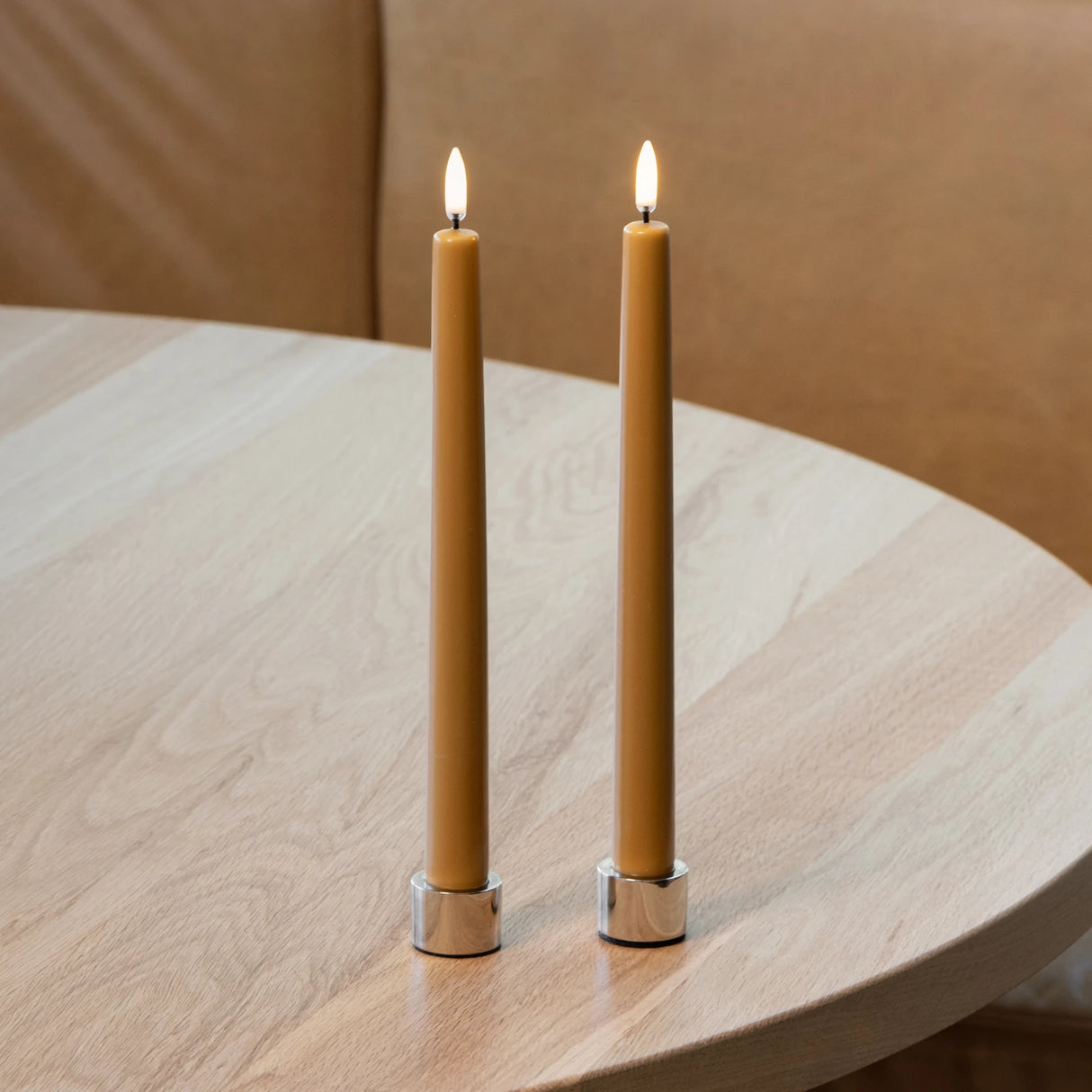 Uyuni TAPER LED-Stearinlys Wild Honey, 2 stk.