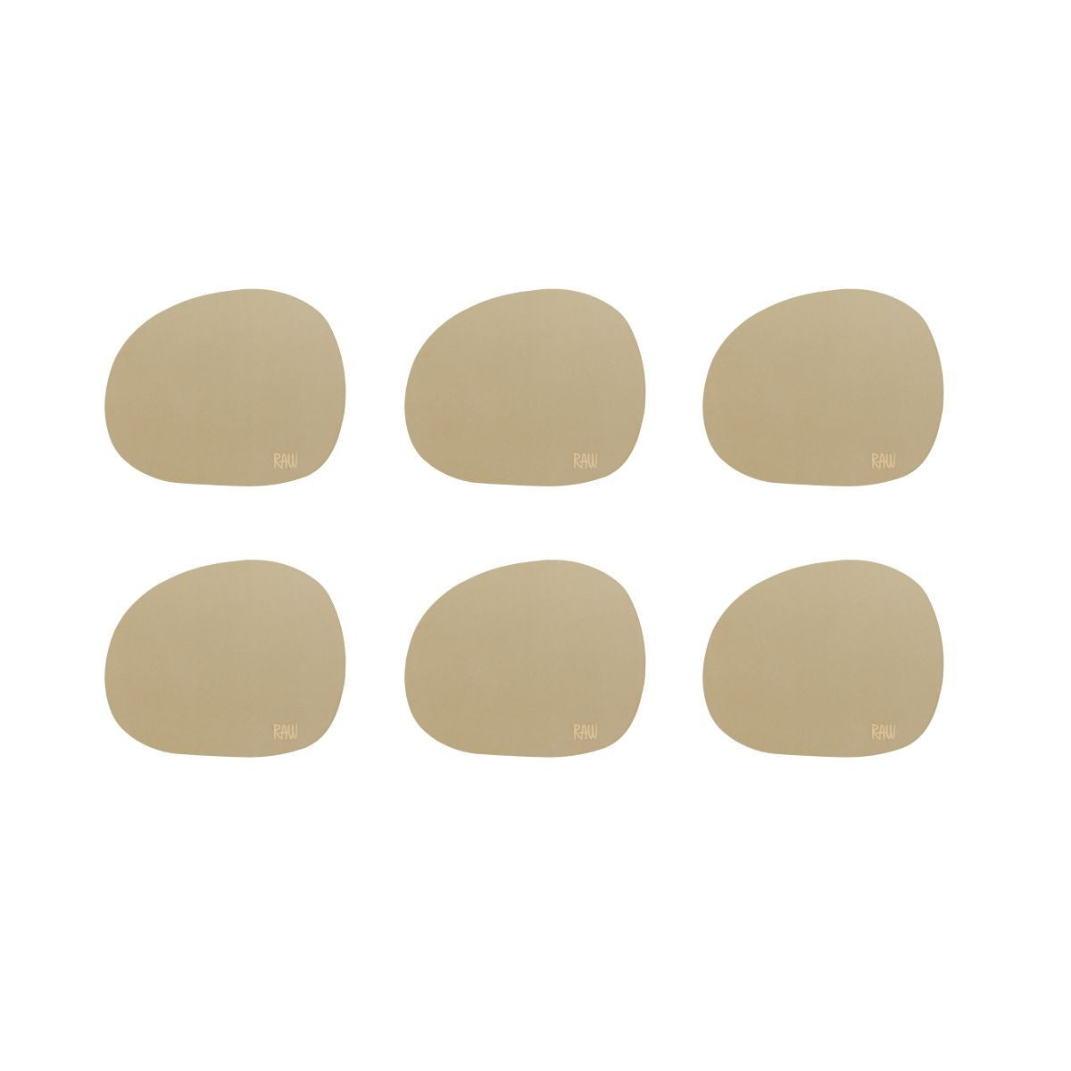 Raw Coaster Soft silikone 6 stk. beige
