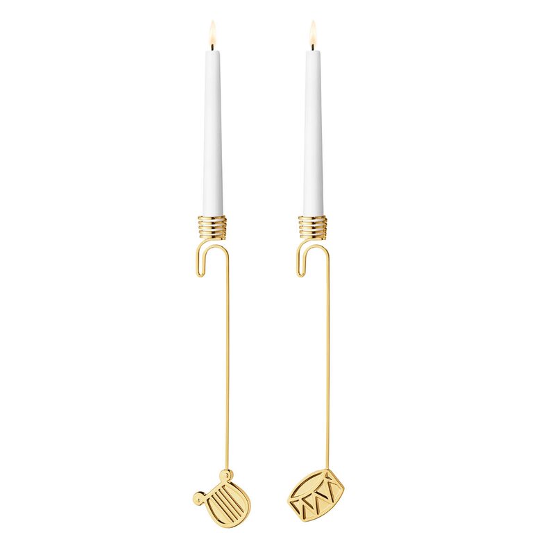 Georg Jensen Jul 2026 Lysholdersæt Harpe & Tromme