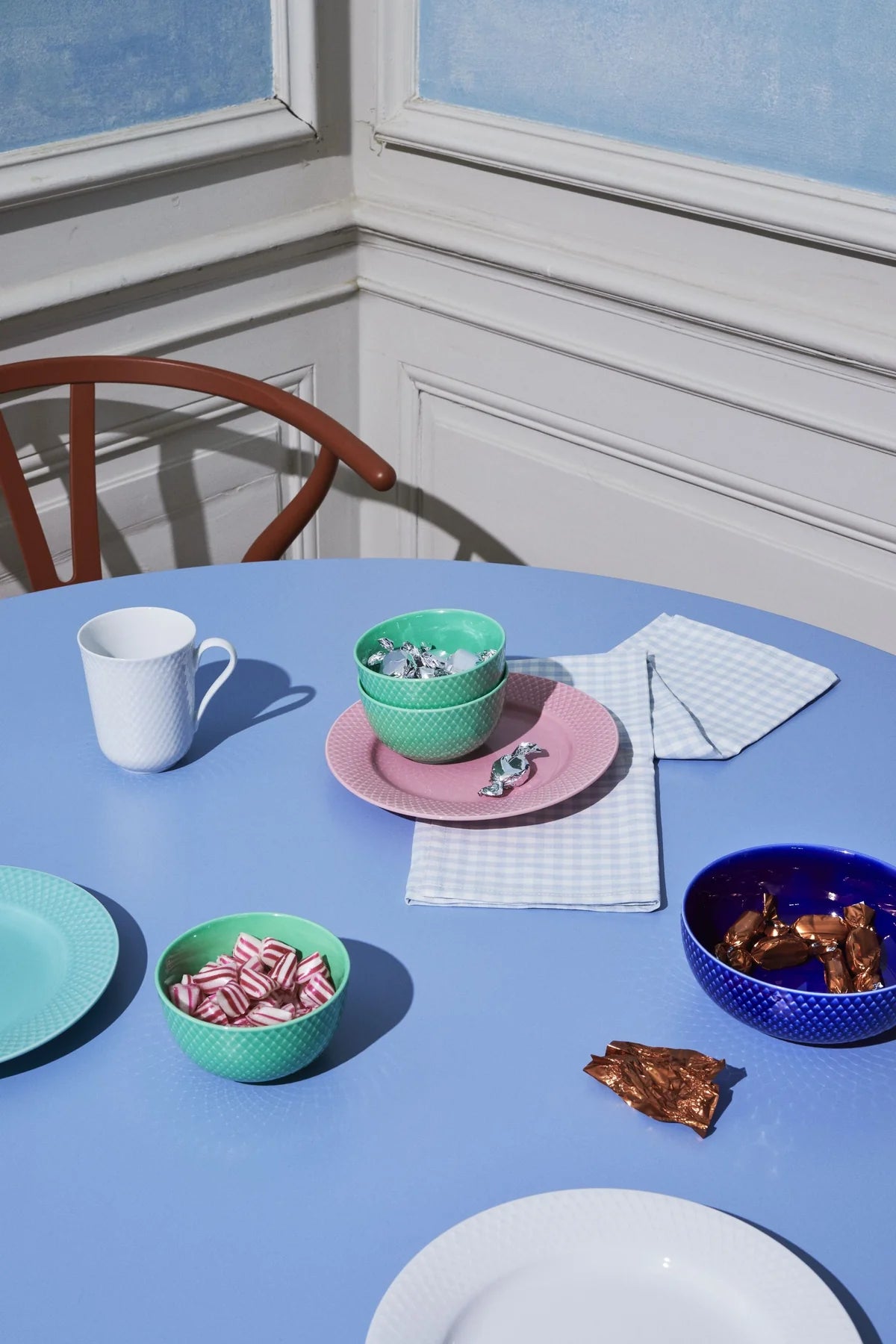 Lyngby Porcelæn Rhombe Color skål Ø15,5 - Mørke blå