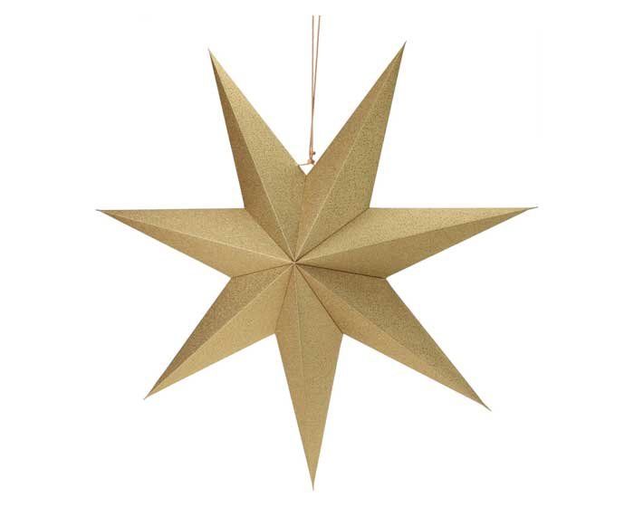 Papir stjerne 75cm GOLD