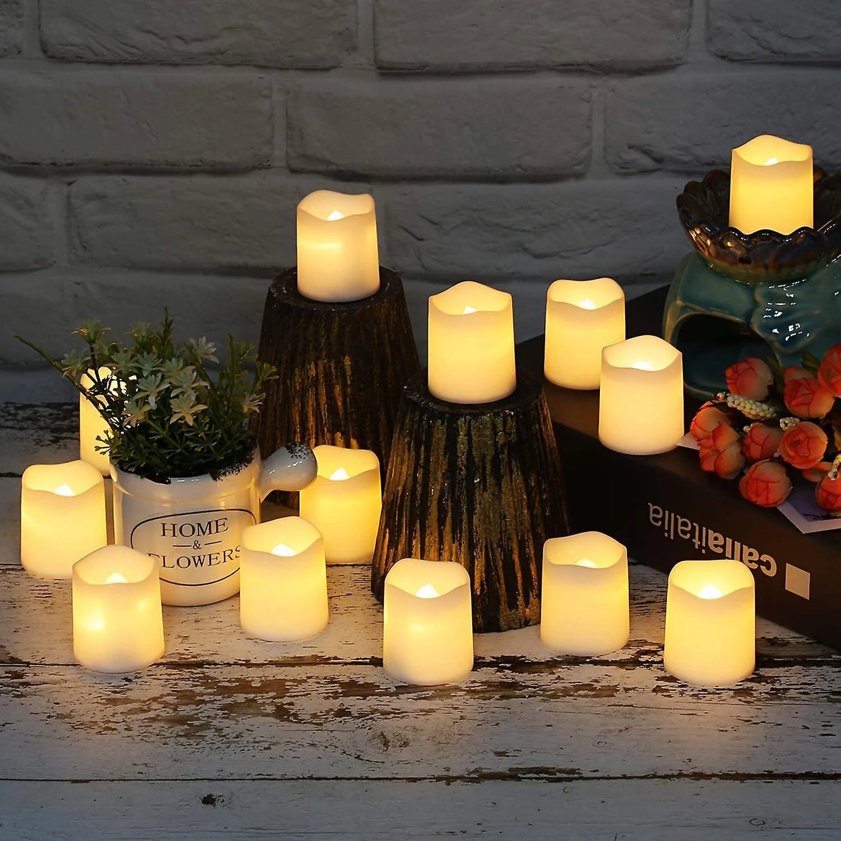 LED-stearinlys 20 stk