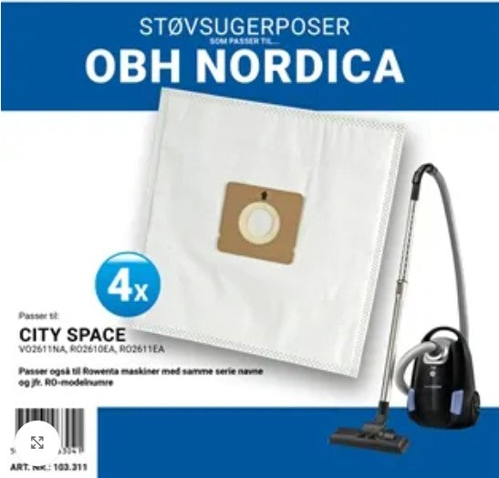 Støvsugerposer OBH City Space - 4 stk.