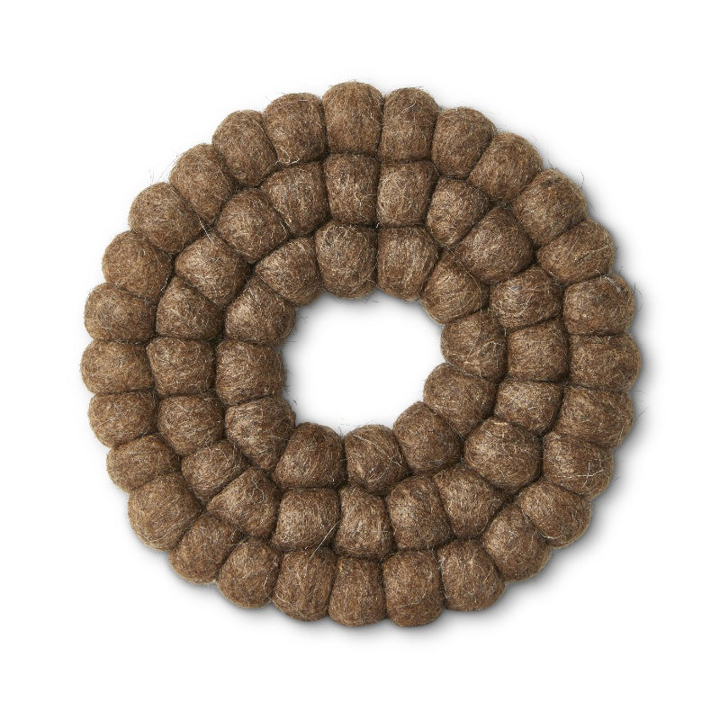 Bordskåner uld 20 cm - Taupe