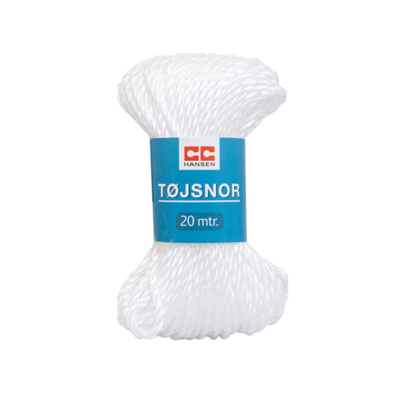 Tøjsnor hvid 20 m