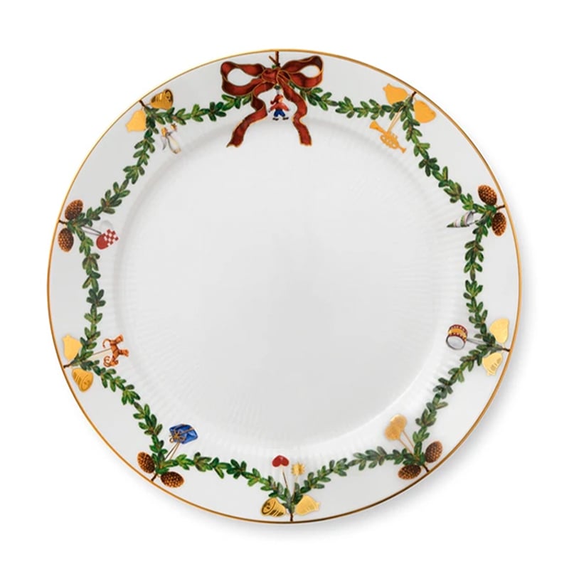 Royal Copenhagen Stjerne Riflet Jul tallerken 27 cm