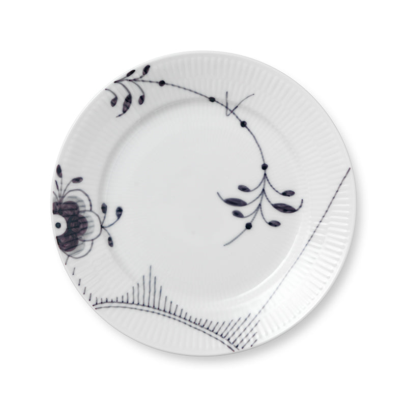 Royal Copenhagen Sort Mega Riflet tallerken 22 cm