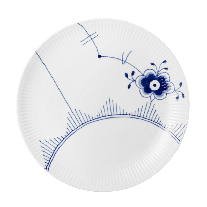 Royal Copenhagen Blå Mega Riflet coupe tallerken 27 cm