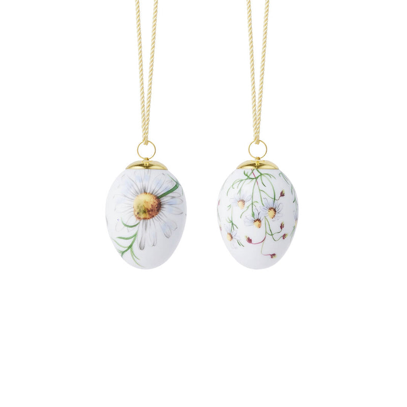 Royal Copenhagen påskeæg 2026 kamilleblomst 6 cm 2 stk.