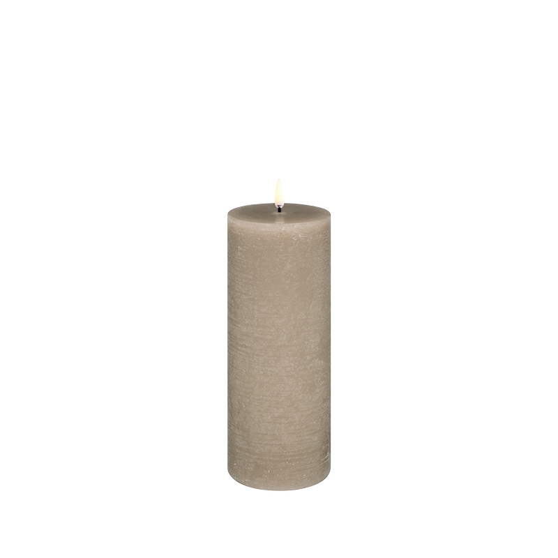 Uyuni LED bloklys Ø7,8 x H20,3 cm sandstone