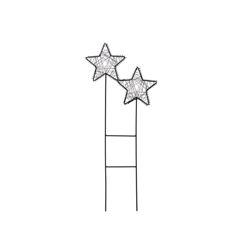 Enjoy LED udendørs stjerner sort H 63 cm 2 stk.