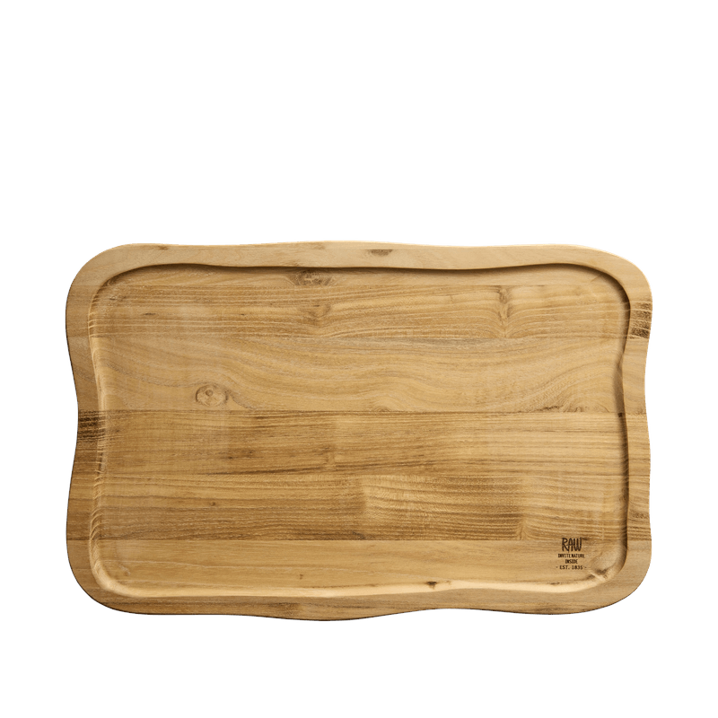 Aida RAW teaktræ skærebræt med saftrille 40x26 cm