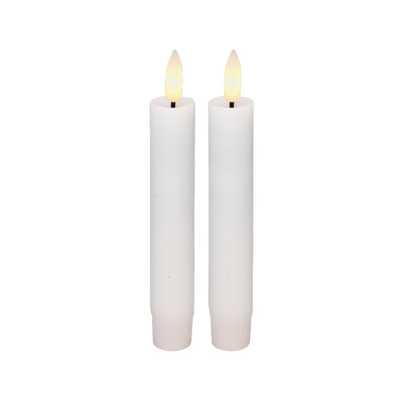 Cozzy LED stagelys 11 cm 2 stk. hvid
