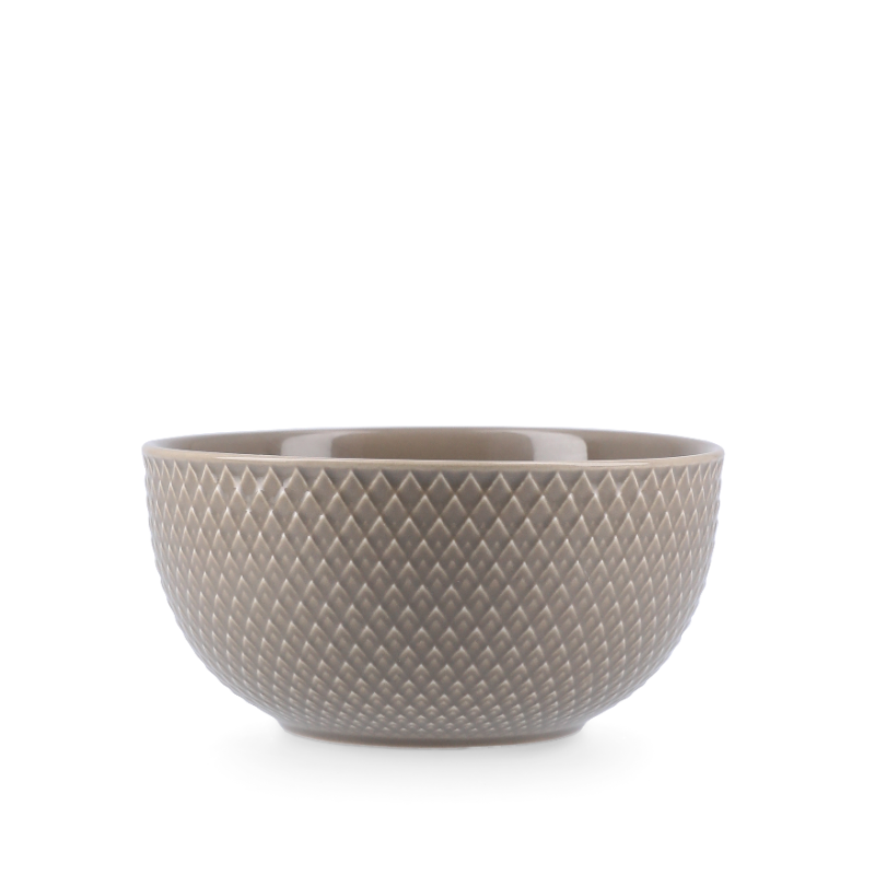 Lyngby Porcelæn Rhombe Earth skål clay Ø13 cm