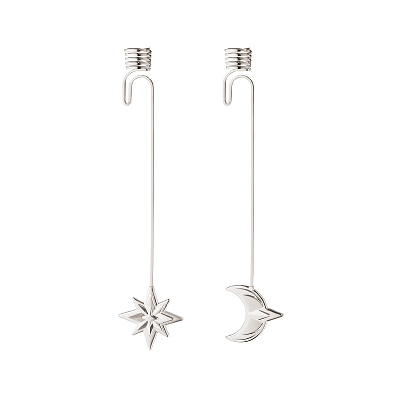 Georg Jensen jul 2024 lyseholder sæt stjerne & måne palladium