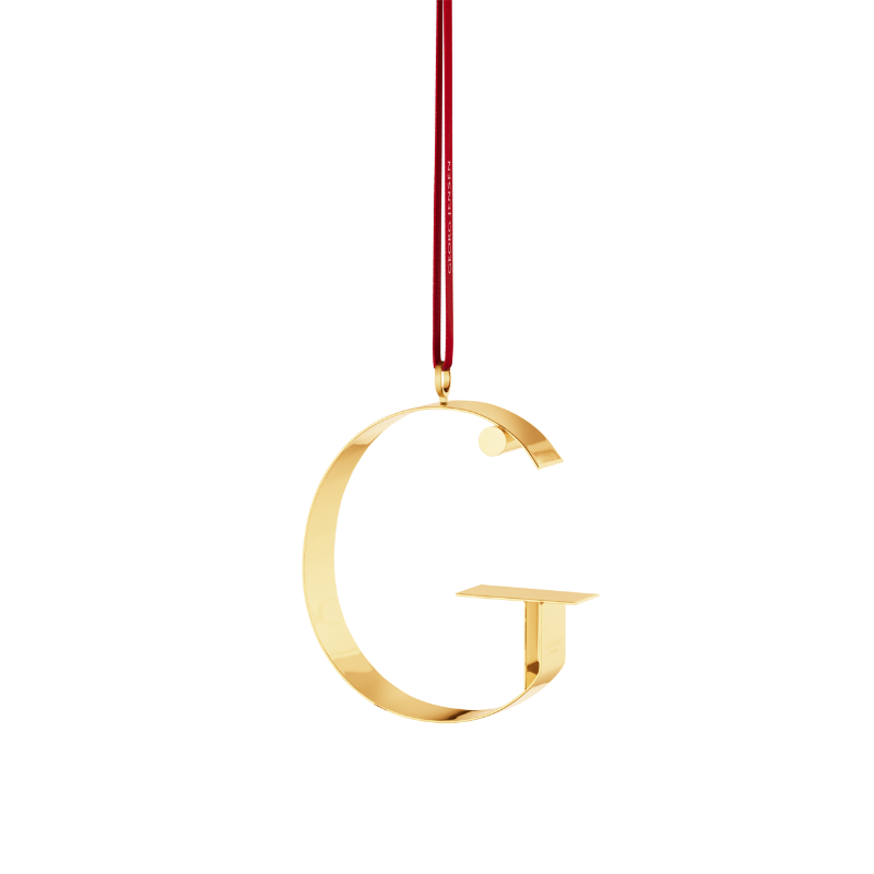Georg Jensen Christmas Collectibles bogstavsornament G forgyldt