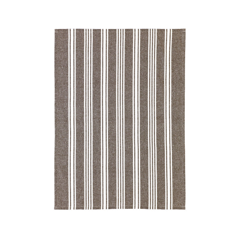 Recycle Eco Stripe viskestykke brun 70x50 cm