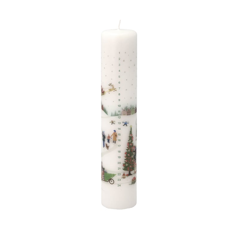 Bastian Vinter kalenderlys hvid H25 cm