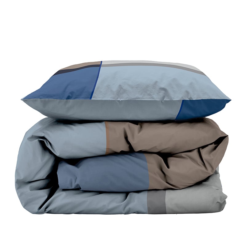 Södahl Colour Block sengetøj blå 140x200 cm