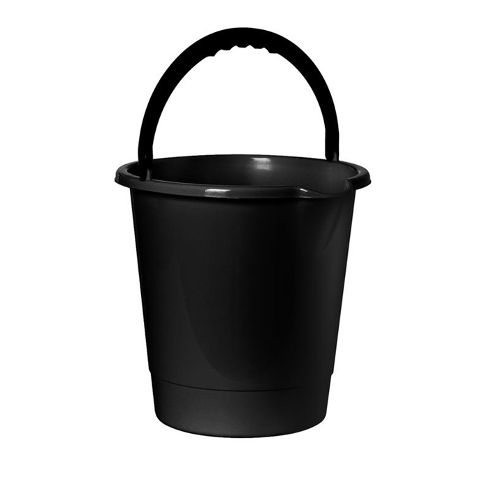 spand 10 liter sort m/tud