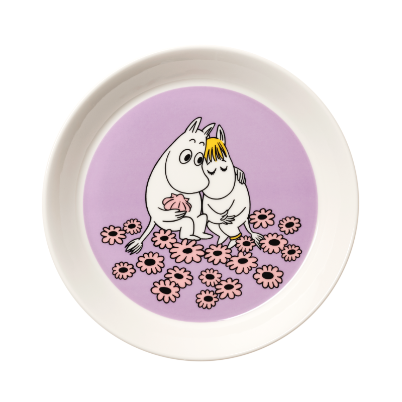 Moomin Arabia Kærester tallerken lyselilla Ø19 cm