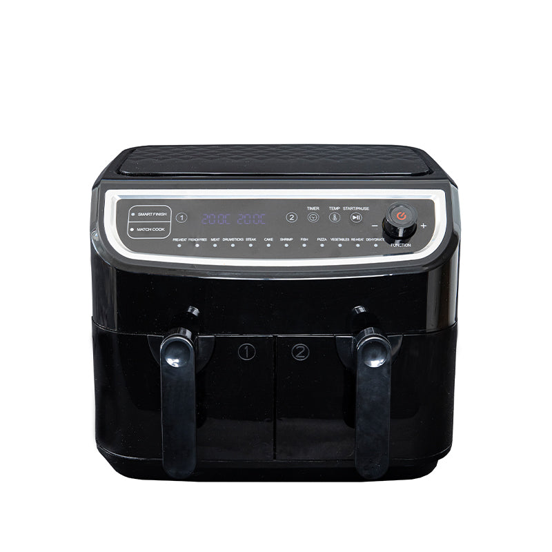 Gastronoma Low Fat dobbelt airfryer & dehydrator sort 9 liter - 2400 watt