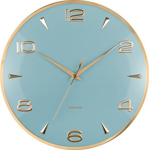 Karlsson Sienna Glow Vægur - Misty blue Ø41 cm