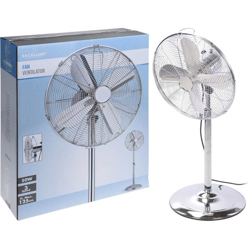 Excellent gulvventilator krom 40 cm H125 cm