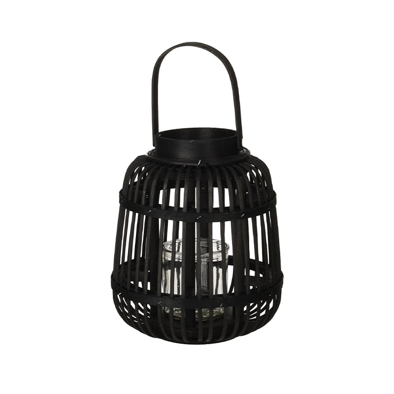 Lanterne bambus sort H24 cm