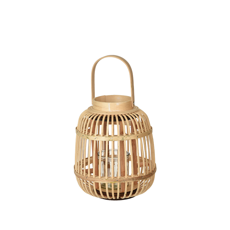 Bambus lanterne naturfarvet 24 cm