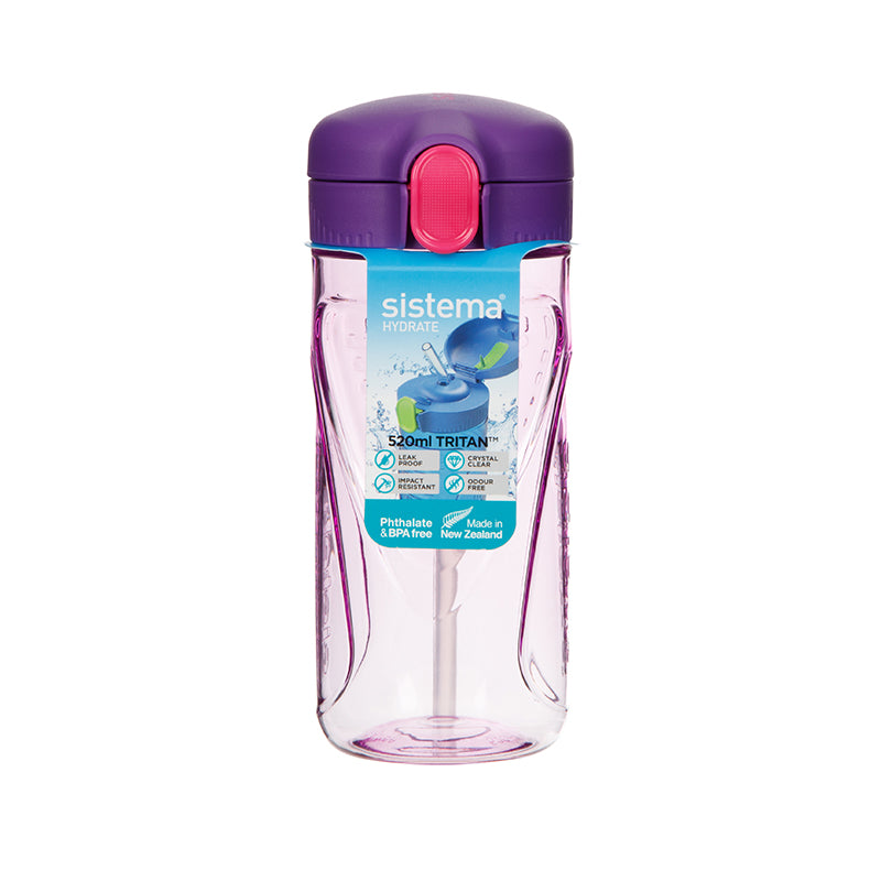 Sistema drikkedunk med sugerør lilla 520 ml