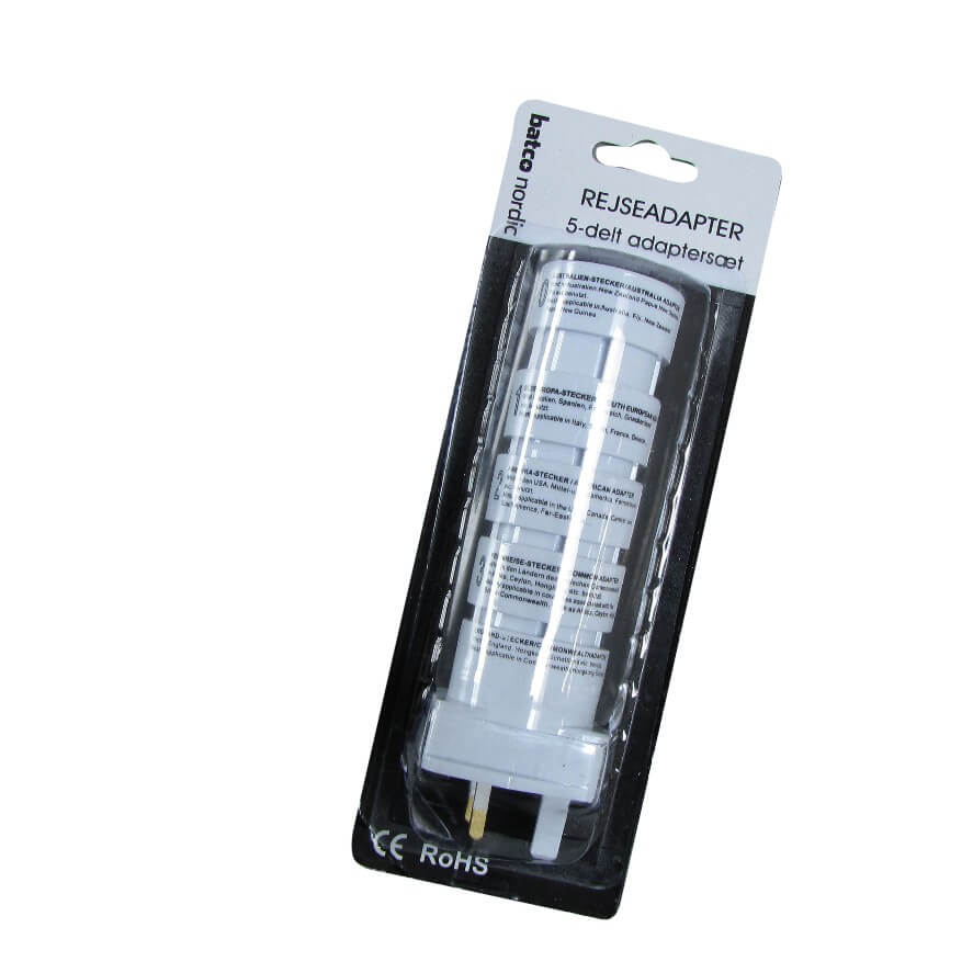 Rejse adapter 5 delt