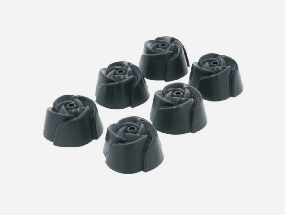 Blomsterberg Rose Muffinsforme, grå silikone