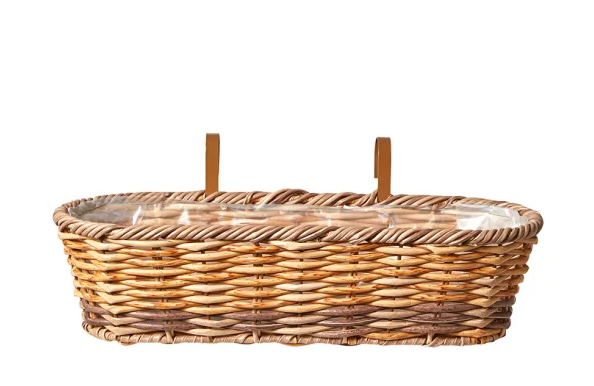 Altankasse i flet oval 60x24x14cm natur