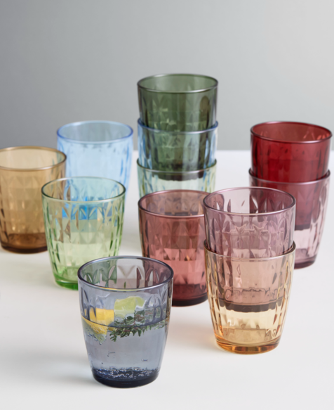 Mosaic drikkeglas farvede glas 4 stk