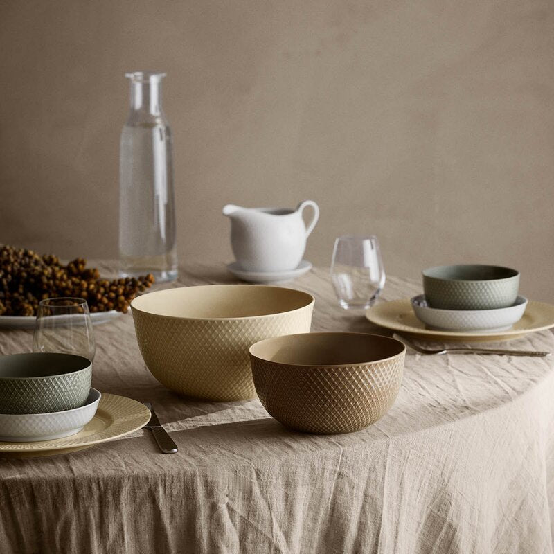 Lyngby Porcelæn Rhombe Earth Serveringskål Ø17,5 cm