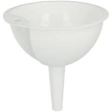 tragt 12cm hvid plast metaltex