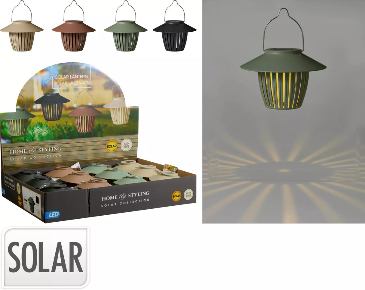 Solcellelampe m/Ophæng 14 cm Ass. farver