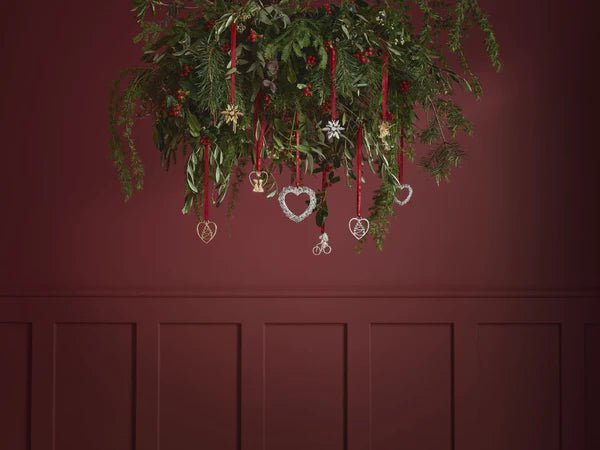 Hjerte juletræ forgyldt