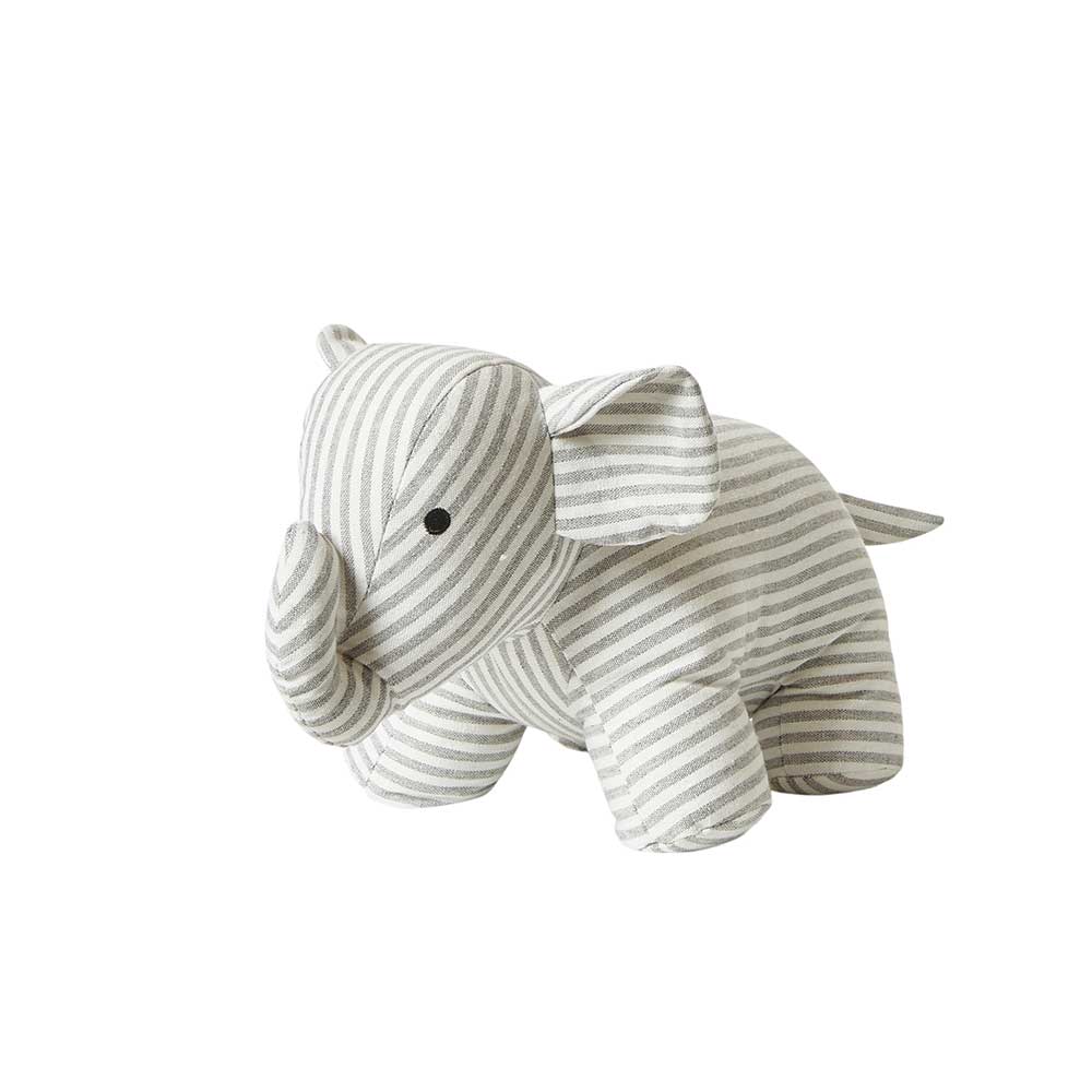 Dørstopper Elefant – Grå/Hvid