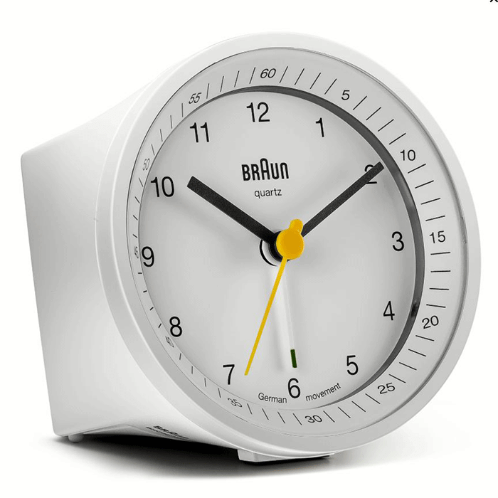 Braun Vækkeur Analog- hvid