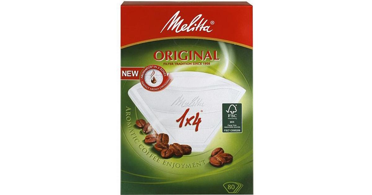 Melitta Original Kaffefilter 1x4 Vita 80 stk