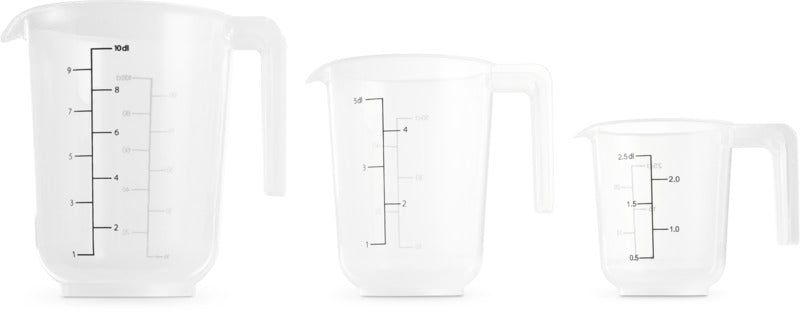 Målekande sæt 0.25l+0.5l+1l