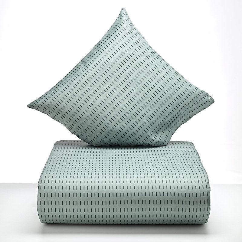 Nordisk Tekstil Lines sengesæt grøn 140x220 cm