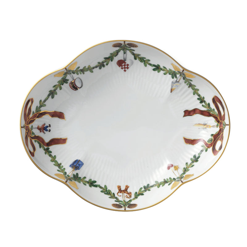 Royal Copenhagen Stjerne Riflet Jul fad 22 cm