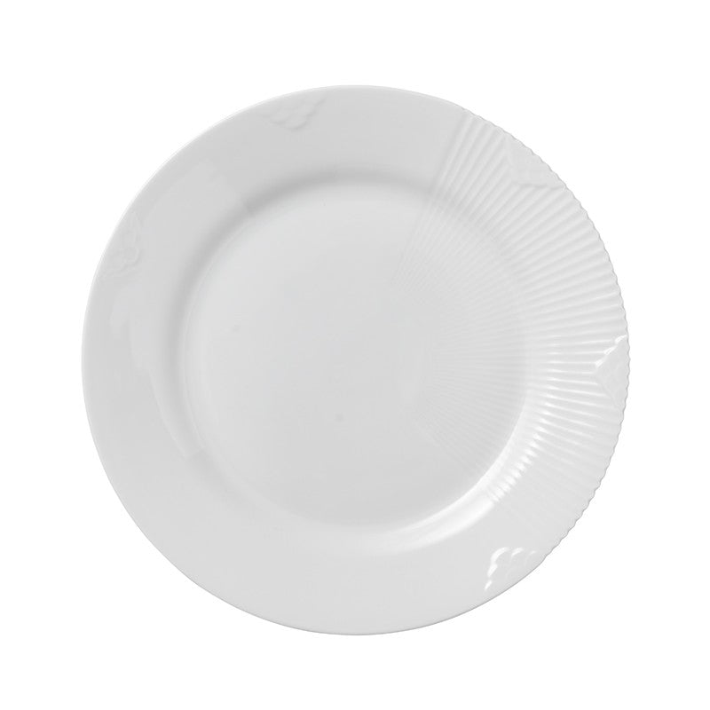 Royal Copenhagen hvid elements flad tallerken 22 cm