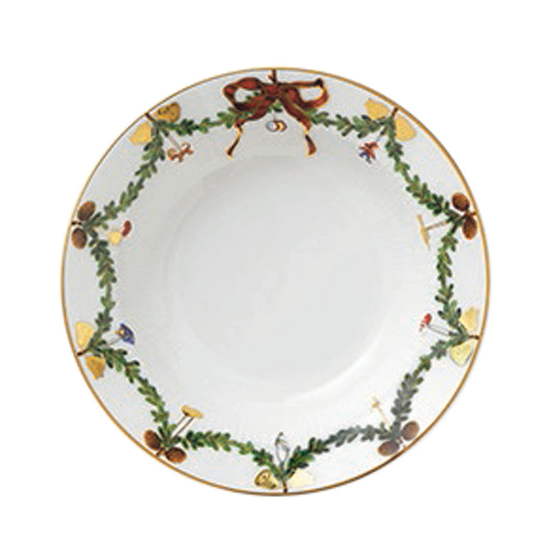 Royal Copenhagen Stjerne Riflet Jul dyb tallerken 17 cm