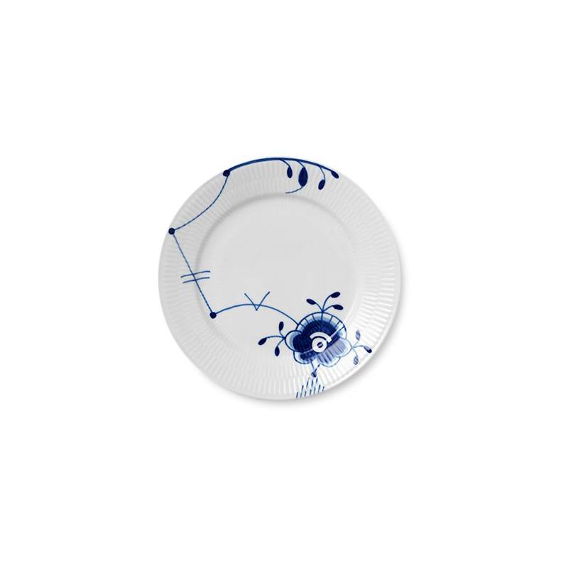 Royal Copenhagen Blå Mega Riflet tallerken 22 cm