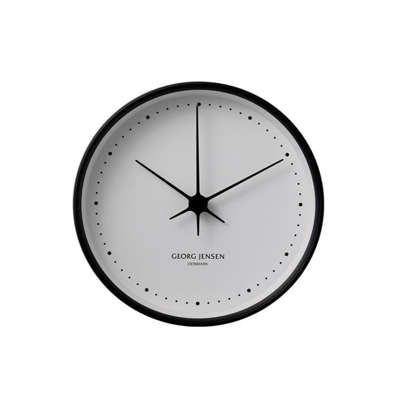 Georg Jensen vægur 22 cm sort/hvid Henning Koppel