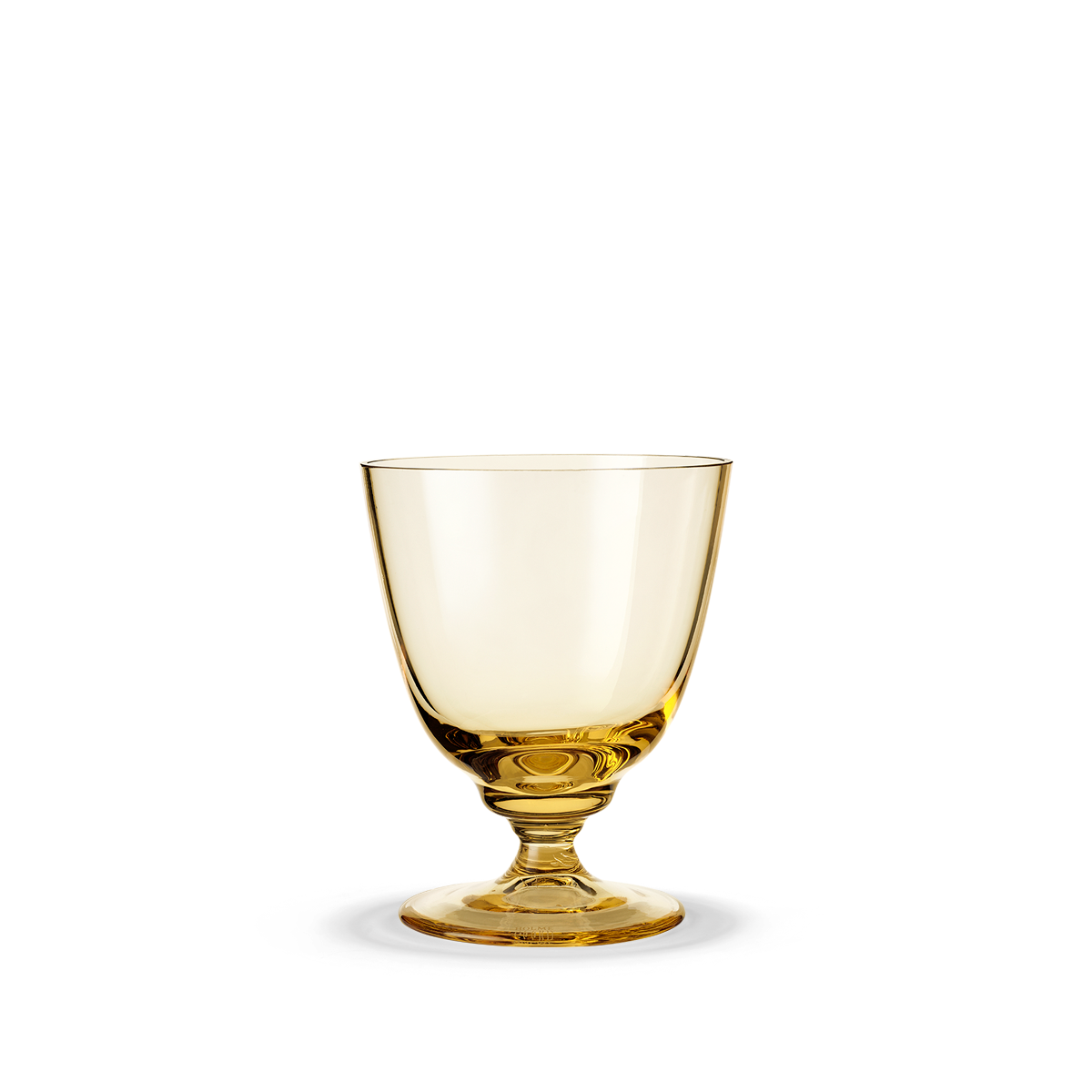 Holmegaard Flow vandglas på fod 35 cl amber